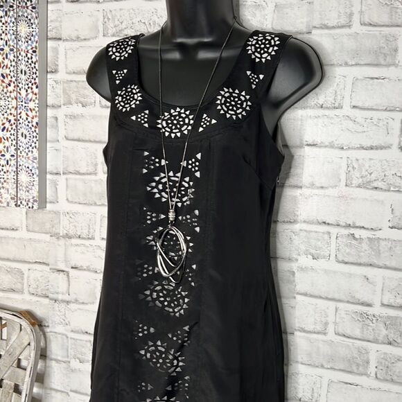 Romeo & Juliet Couture Sun Cut Out Lined Dress Boho Hippie Size Small - Picture 2 of 6